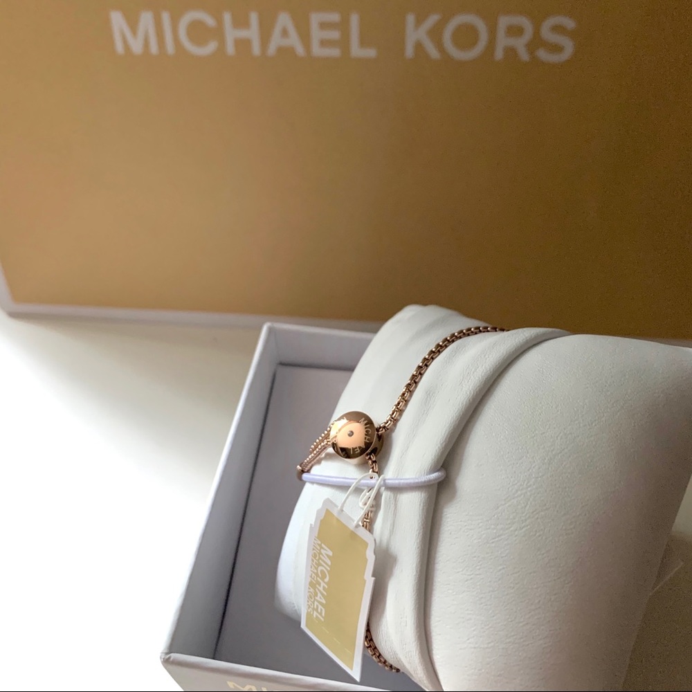 NWT authentic MK rosegold tone slider bracelet - Picture 4 of 6